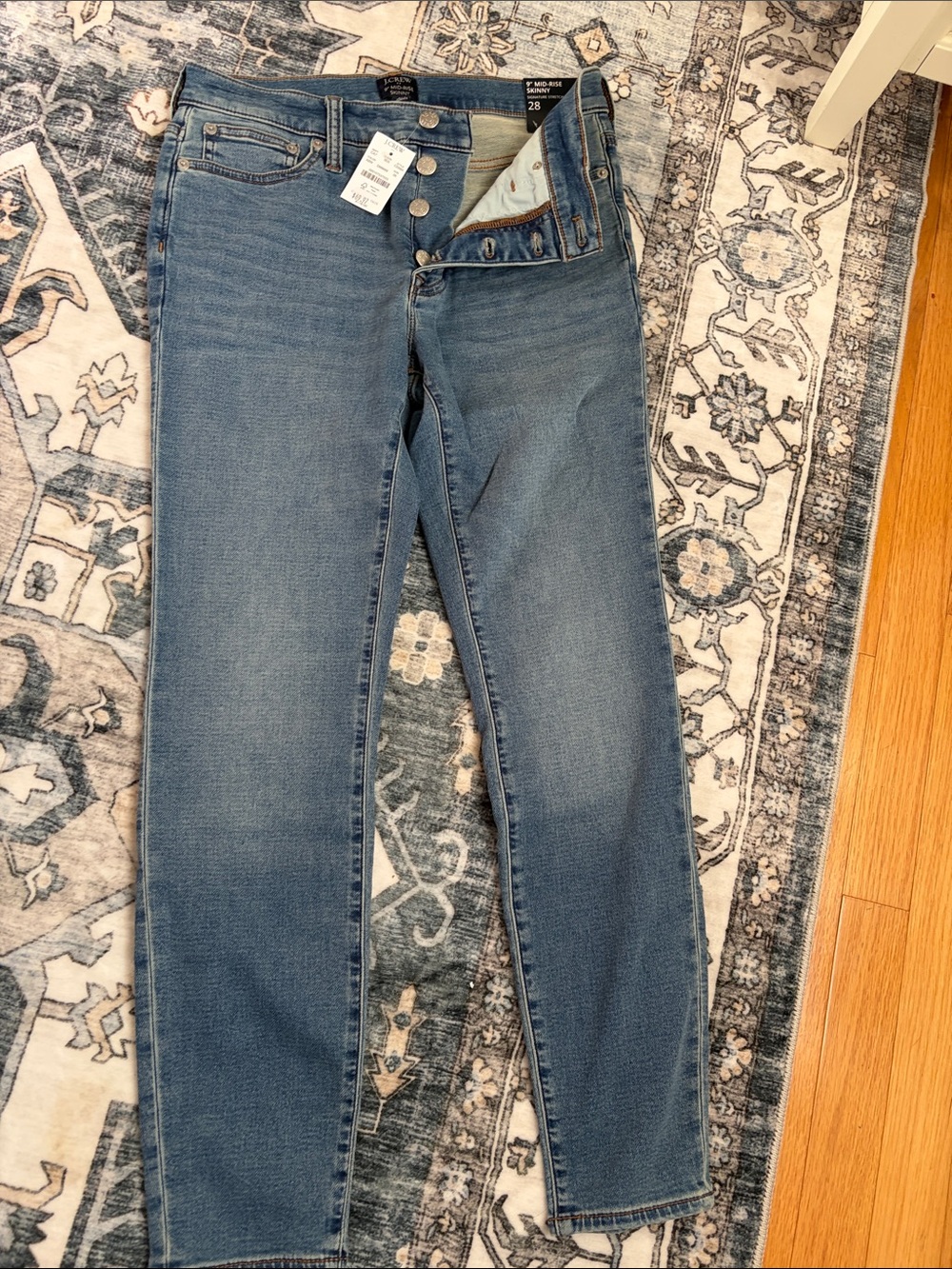 J. Crew Mid-Rise Button-Fly Women’s Jeans - Light Blue